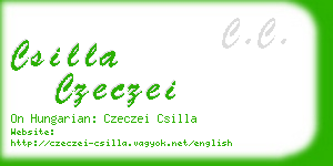 csilla czeczei business card